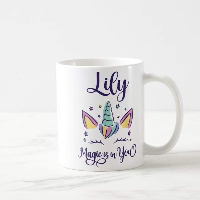 Caneca De Café First Name Lily D Lily  (Direita)