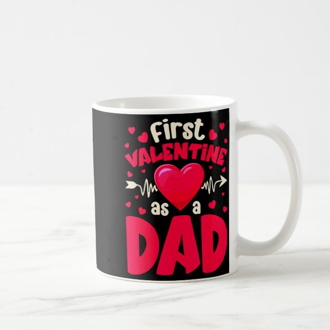 Caneca De Café First Valentine As A Dad Funny Valentine New Dad B (Direita)