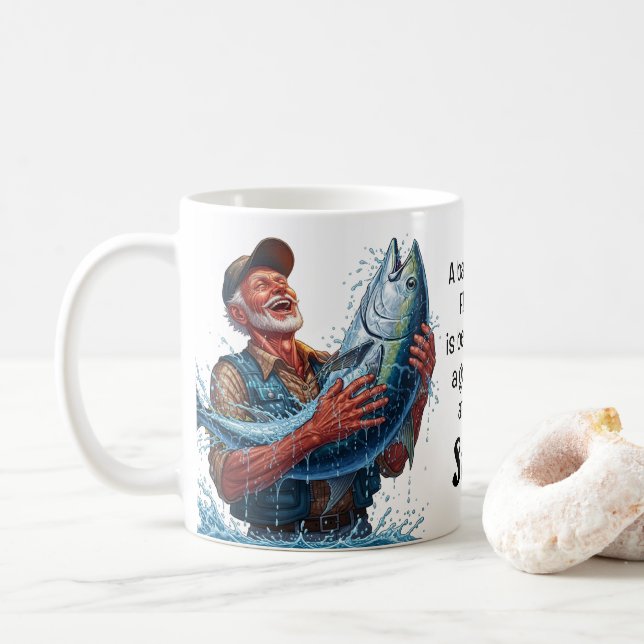Caneca De Café Fishing Dad Catch Fish  (Com Donut)