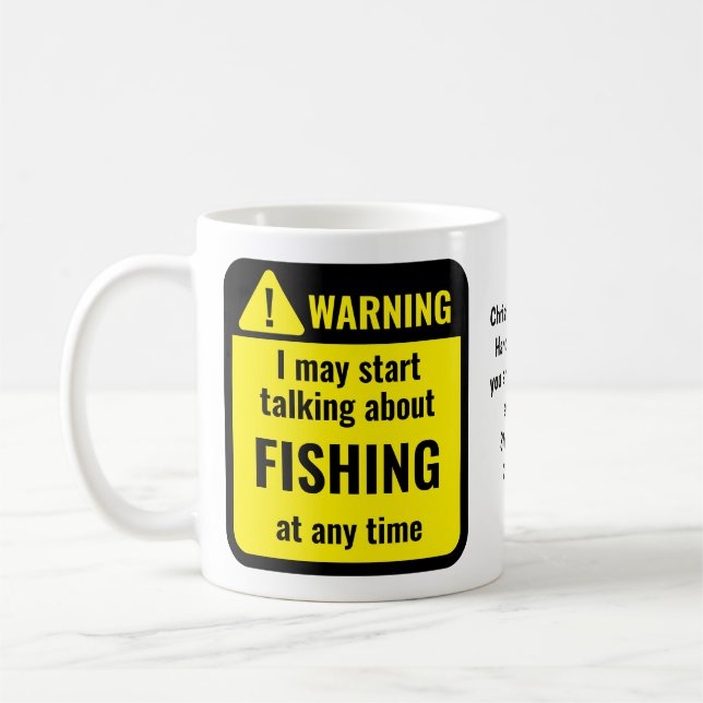 Caneca De Café Fishing Funny Personalized (Esquerda)