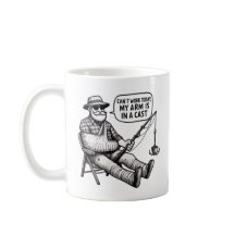 Fishing Pun Mug – Arm’s in a Cast