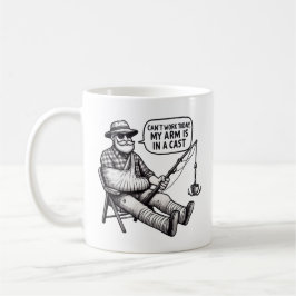 Caneca De Café Fishing Pun Mug – Arm’s in a Cast