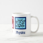 Caneca De Café Física do Amor pela Paz<br><div class="desc">Design de Física do Amor pela Paz para um físico que ama ciência. Um presente cientista bonito para um professor de física ou professor.</div>