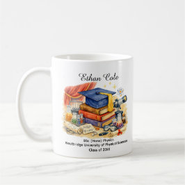 Caneca De Café 🎓Física e Ciências Físicas Nome e Grau Personaliz