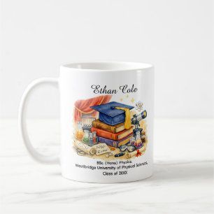 Caneca De Café 🎓Física e Ciências Físicas Nome e Grau Personaliz