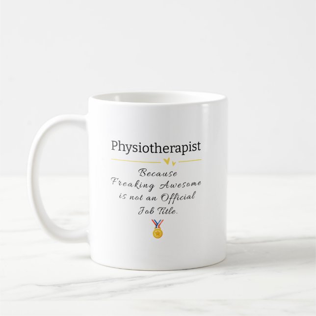 Caneca De Café Fisioterapeuta Engraçado Cargo Café Mug (Esquerda)