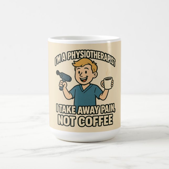 Caneca De Café Fisioterapeuta Engraçado Design do café (Centro)