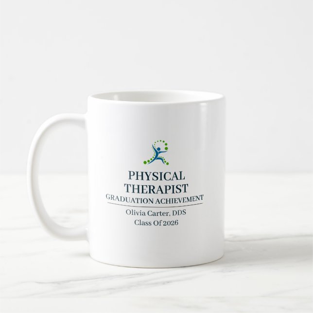Caneca De Café Fisioterapeuta Nome Personalizado Desde Ano (Esquerda)