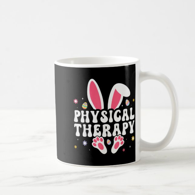 Caneca De Café Fisioterapia Feliz Dia de Páscoa Coelho Ovos FT (Direita)