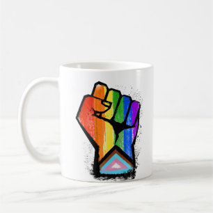 Caneca De Café Fist do Orgulho de Progresso