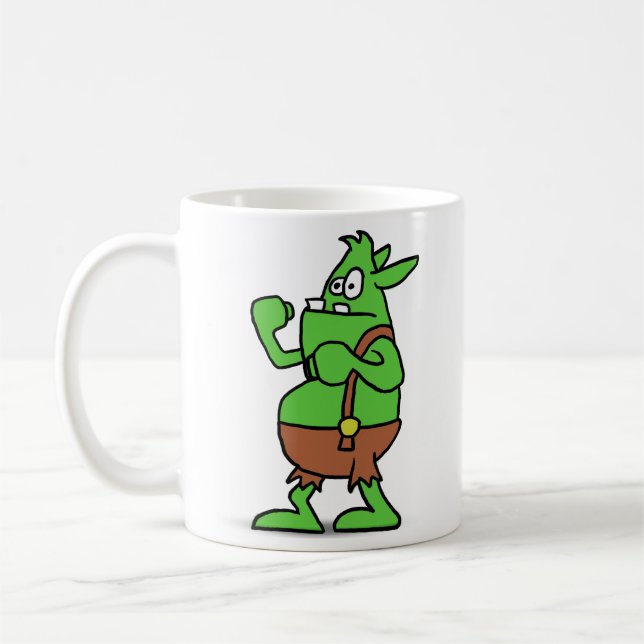 Caneca De Café Fisticuffs do Gobbler do Doodle do feiticeiro 101 (Esquerda)