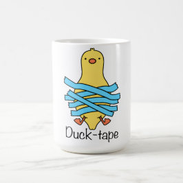 Caneca De Café Fita adesiva de pato engraçado Trocadilho Adesivo