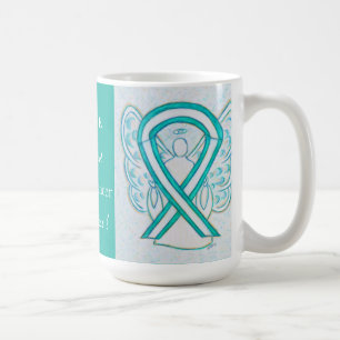 Caneca De Café Fita Angel Mug de consciência do Cancer cervical