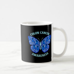 Caneca De Café Fita azul de conscientização sobre câncer de cólon