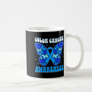 Caneca De Café Fita azul de conscientização sobre câncer de cólon