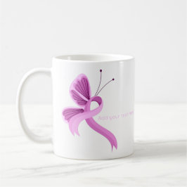 Caneca De Café Fita-borboleta-de-vidro-rosa