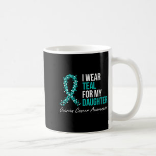 Caneca De Café Fita câncer de ovário Eu Visto Teto Para Minha Fil