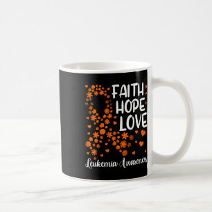 Caneca De Café Fita Câncer de Sangue Fé Esperança Amor Leucemia C