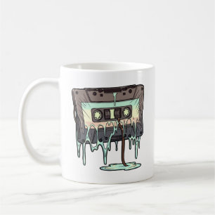 Caneca De Café Fita Cassete Retro Derretendo Vaporwave