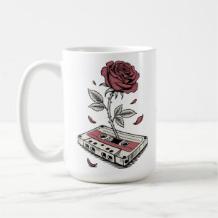 Caneca De Café Fita Cassete Retro Rosa Nome Personalizado