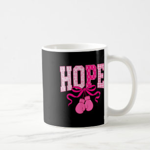 Caneca De Café Fita Cor-de-Feira Rosa Boxando Luvas Rosa Cancer M