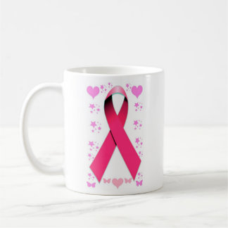 Caneca De Café Fita cor-de-rosa - esperança, amor, e cuidado