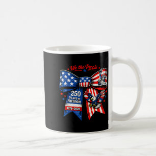 Caneca De Café Fita de Arco Feminino da Bandeira dos EUA de 250º