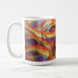 Caneca De Café fita de arco-íris cascata gerada pelo Gemini