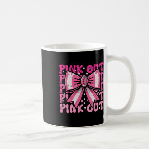 Caneca De Café Fita de câncer de mama rosa para fora, mulher de c