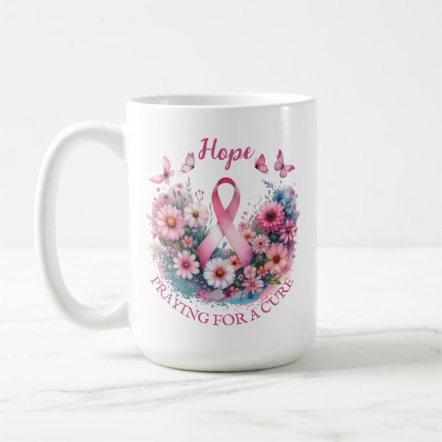 Caneca De Café Fita de Consciência do Cancer da Mama (Esquerda)