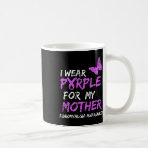 Caneca De Café Fita de Consciência Eu Uso Roxo Pela Minha Mãe