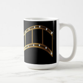 Caneca De Café Fita de Filme Café Mug Diamantes Dourados