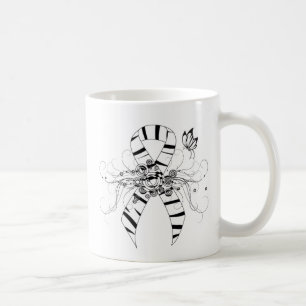 Caneca De Café Fita de Impressão Zebra com Borboleta