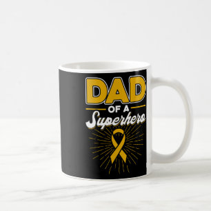 Caneca De Café Fita de Pai de Câncer Infantil de um Super-Herói