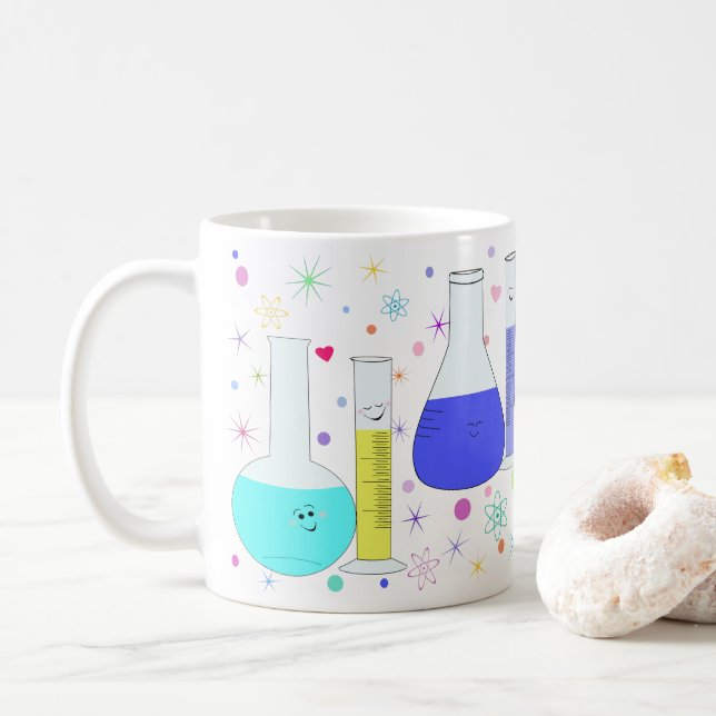 Caneca De Café Fita de Química (Com Donut)