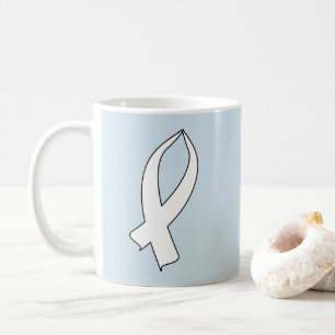 Caneca De Café Fita de Sensibilização (Branca)