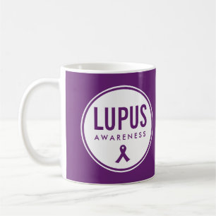 Caneca De Café Fita de Sensibilização do Lupus Roxo
