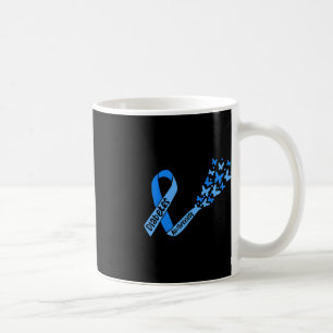 Caneca De Café Fita De Sensibilização Para A Diabetes E Borboleta