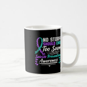 Caneca De Café Fita De Sensibilização Suicida Nenhuma História De