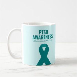 Caneca De Café Fita de Teto de Consciência PTSD