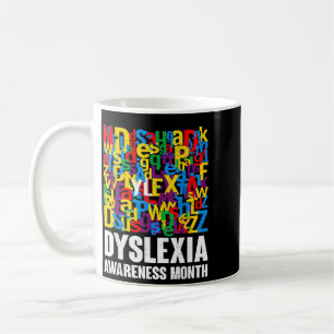 Caneca De Café fita do mês de conscientização da dislexia especia