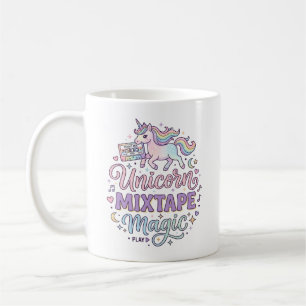 Caneca De Café Fita Mágica de Unicórnio Adorável Adesivo e Camisa