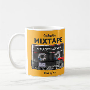 Caneca De Café Fita Mista Era Dourada 90's Vibes de Hip-Hop Old S