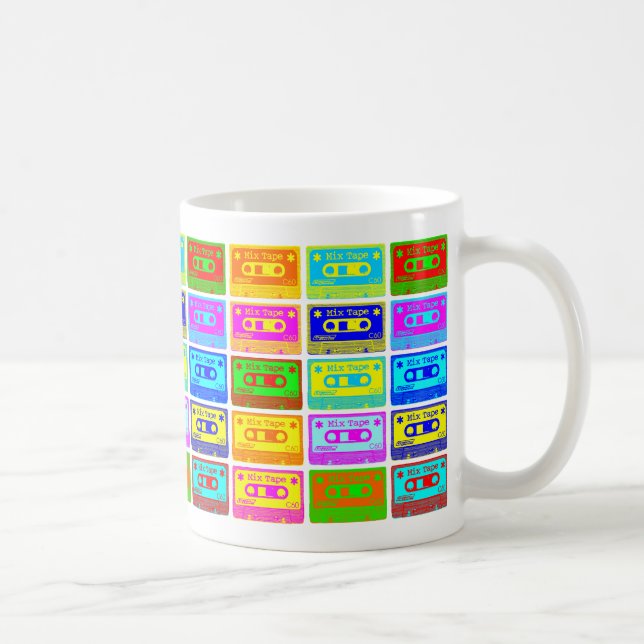 Caneca De Café Fita Mistura Psicodélica (Direita)