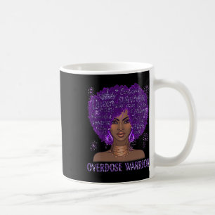 Caneca De Café Fita Negra Roxo Sobredosagem Guerreira Sensibiliza