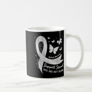 Caneca De Café Fita Prata de Conscientização da Dislexia da Equip