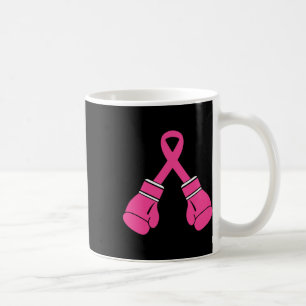 Caneca De Café Fita rosa Boxando Luvas Sensibilização do Cancer d