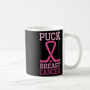 Caneca De Café Fita Rosa do Câncer de Mama Puck Hóquei no Gelo Di