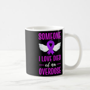 Caneca De Café Fita Roxa Alguém Que Eu Amo Morreu Uma Sobredosage