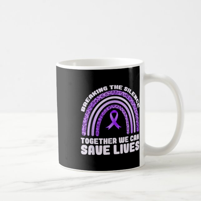 Caneca De Café Fita Roxa de Conscientização sobre Superdose Depen (Direita)